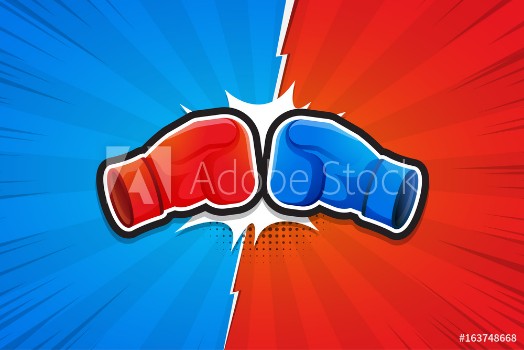Picture of Fighting Background Boxing Gloves Versus Vector illustration
